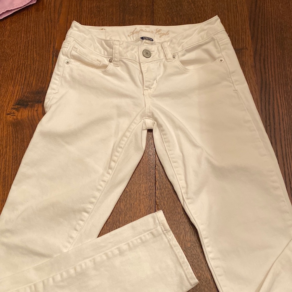 American Eagle Outfitters White Denim Jeans Size 0